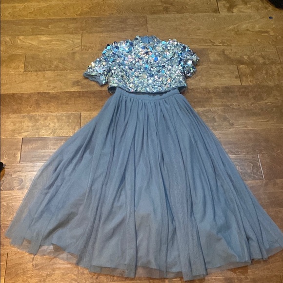 ASOS Elegant Blue  Dress - Picture 1 of 3